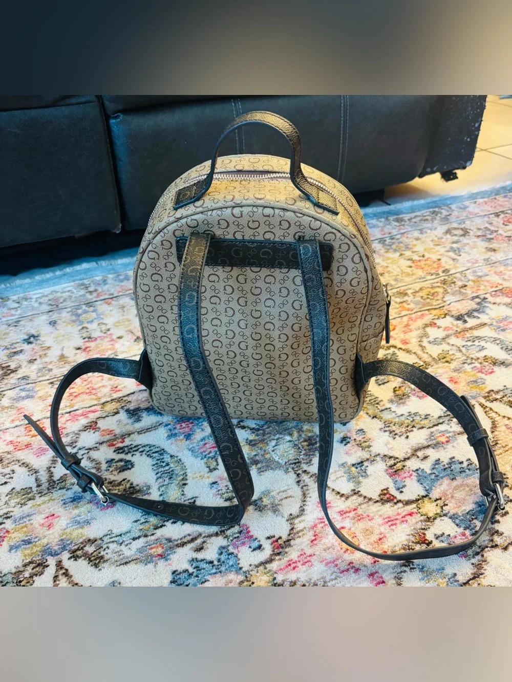 GUESS Los Angeles Monogram Mini Backpack